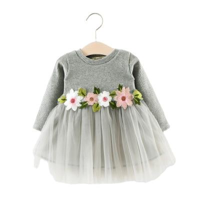 China Wholesale Breathable Kids Spring Autumn Pit Item Babies Princess Dress Toddler Girls Long Sleeve Striped Girls Dresses for sale