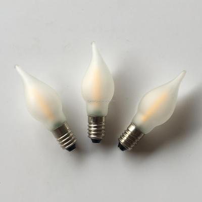 China Olive decorativeE10 base C6 tungsten filament LED candle Christmas light bulb light led lamp for sale