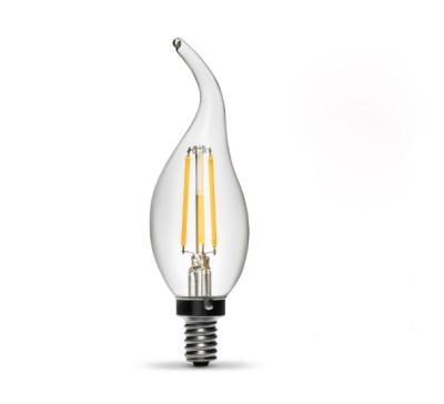 China Energy Saving E14 LED Filament C35 Lamp C35L Dimmable Glass Candle Bulb AC 220V 240V 4W 8W 12W Replace 20W 40W 60W Halogen Light Chandelier for sale