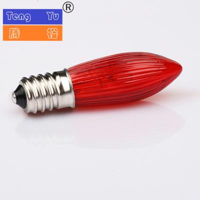 China Hot Sale Light Bulb 8V3W, 12V3W, 24V3W, 34V3W, 55V3W String Decoration E10 C6 Candle Bulb Christmas Day Decoration Lights Outdoor for sale