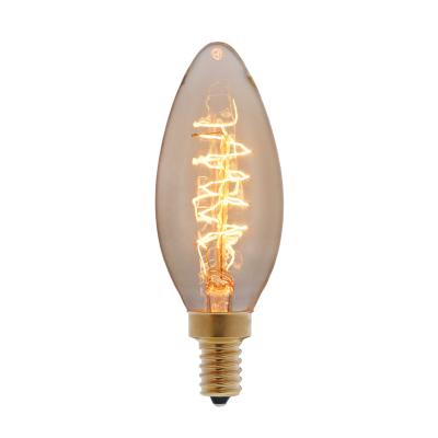 China 110V 40W Edison Retro Decorative Bulbs Indoor Incandescent Bulbs 2200K Amber Warm E12 C35 for sale