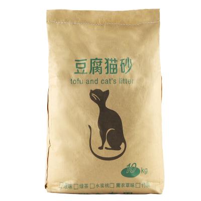 China OEM Natural Viable Strong Clumping Plants Cat Litter 2.0Mm Flushable Tofu Tape Tofu Cat Litter for sale