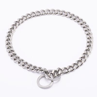 China Wholesale High Quality Stocked Stainless Steel Pet Chain Metal Dog Collar for sale