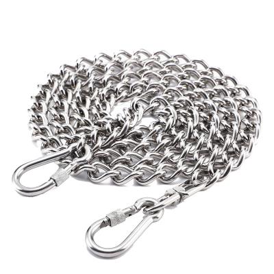 China Stocked Lengthened Anti-Corrosion Metal 304 Stainless Steel Large Bulldog Chain Sheepdog Chain for sale