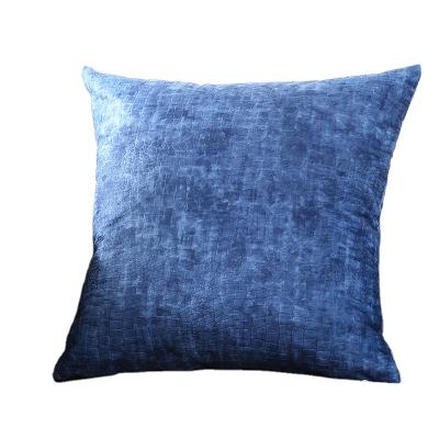 China Anti-Static Fashion Customized Solid Velvet Square Sofa Pillow Cover Cushions For Home Decor Tile Case for sale