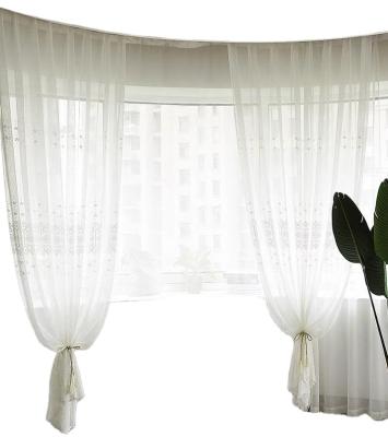 China Simple modern curtains in the style of the latest sheer living room bedroom blackout window curtain lace for sale