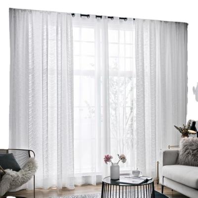 China Latest Blackout Window Curtain Sheer Style Living Room Bedroom Simple Modern Curtains Lace for sale