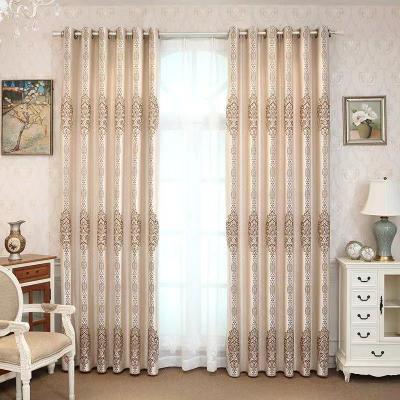 China Factoruy Products Insulated High Quality 100% Polyester Blackout Curtain Modern Light Luxury Jacquard for sale