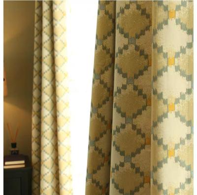 China Ready Made Nordic Style Jacquard Living Room Bedroom Insulated Light Luxury Window Curtain for sale