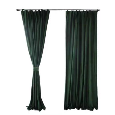 China Luxury Solid Velvet Curtains Grid Insulated Heavy Velvet 100%shading Curtains for sale