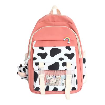 China Anti-theft Backpack Cute Children's Student School Cow Cartoon Backpack for sale