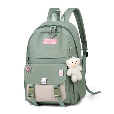 China Korean female backpack school college student bear ladies hanging bag wholesale anti-theft travel backpack for sale