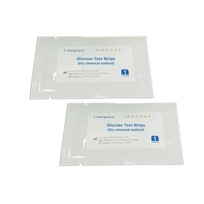 China Precise Blood Sugar Measurement Glucose Test Strips Dry Chemical Method ISO13485 for sale