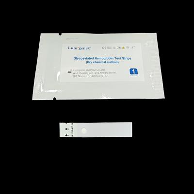 China Blood Sugar Monitor Hemoglobin A1C Test Strips (Dry Chemical Method) CE Registered for sale