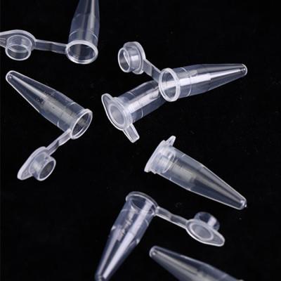 China Transparante PCR-verbruiksartikelen 0,6 ml PCR enkele buis met platte doppen Te koop