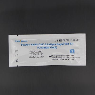 China Nasal Swab Diagnostic Colloidal Gold Test Kit For Covid-19 High Sensitivity for sale