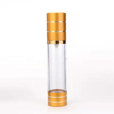 China Factory Wholesale 15ml 30ml 50ml 100ml Personal Gold Cosmetic Lotion Bottle Acrylic Plastic Skin Care Bottles for sale