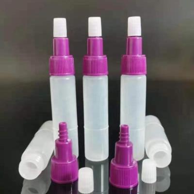 China Cylindrical Tube 3ml Reagent Medicine PET Detection Dropper Bottle Plastic Reagent Bottle for sale