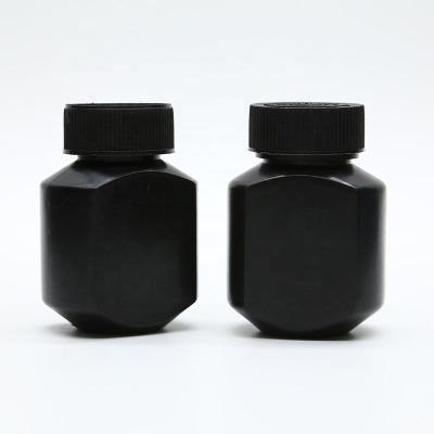 China Black Pet Healthcare Plastic Medicine Bottles With Closures For Personal Care for sale