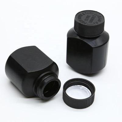 China Medicine Factory Black Plastic Bottles Health Care For Nutraceutical for sale