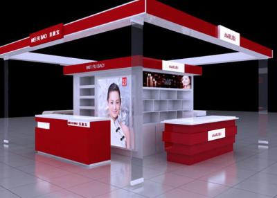 Cina Banco di mostra cosmetico del centro commerciale, contenitori per esposizione del cosmetico di vendita al dettaglio di colore rosso in vendita