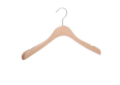 China Beech Solid Wooden Garment Display Hangers Anti - Slip For Retial Clothing Store for sale