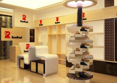 Chine Présentoirs fixés au mur/d'île Tableau de chaussure de magasin avec le décor d'éclairage de LED à vendre