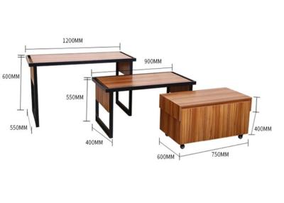 China Tablas de la exhibición de la tienda de la ropa del tablero de la madera contrachapada de la nuez en el OEM y el ODM de cuatro ruedas en venta