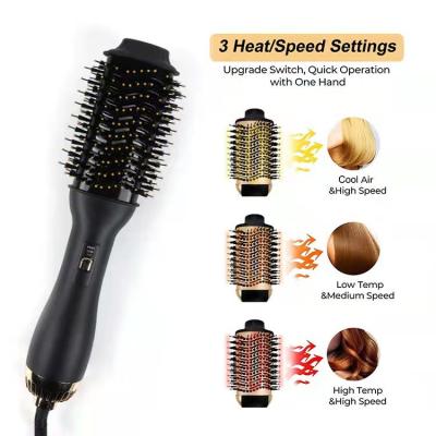 China 2 Meter Power Cord Ionic Ultra-Fast Heat Up Hair Straightening Comb Brush Hair Blow Dryer Comb Wind Comb for sale