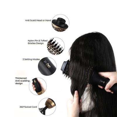 China Straight Hair Comb Hair Straightening Brush Ion One Step Hair Dryer Negative Sweep And Hair Dryer Styler Brushes for sale