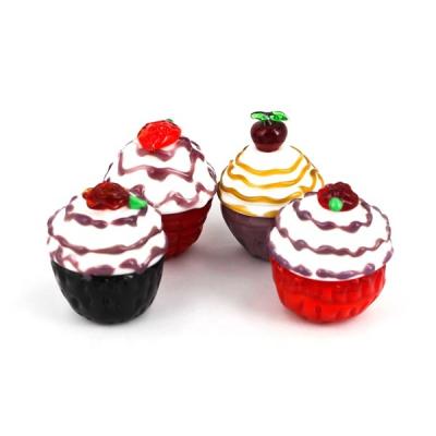 China Europe Murano Handwork Cup Cake Topper Glass Figurine Birthday Party Decoration for sale