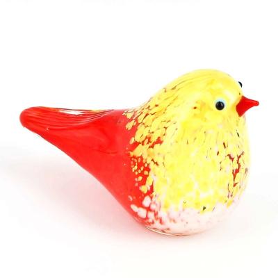 China Europe Blown Glass Animal Figurines Murano Bird Glass Figurine for sale