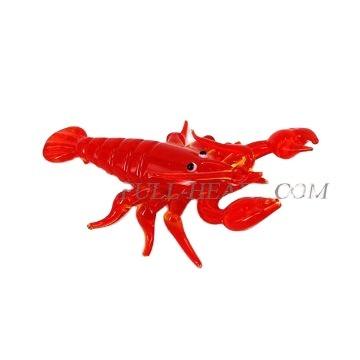 China Europe Art Glass Gifts Murano Glass Shrimp Animal Figurine for sale