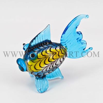 China Glass Fish Animals Glass Craft Animal Handmade Europe Murano Glass Figurine Decorative for sale