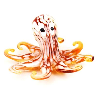 China Europe art animal figurines blown glass octopus miniature murano glass ornaments fish for sale