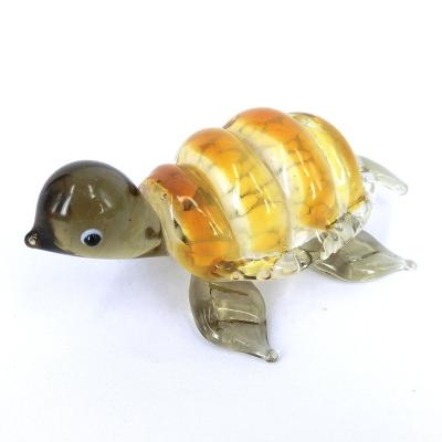 China Europe Small Animal Miniature Glass Decoration Turtle Glass Figurines for sale