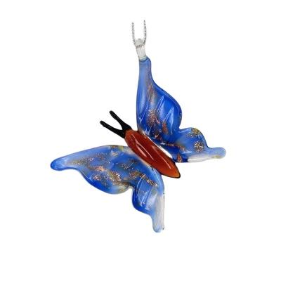 China Christamas House Decoration& Beautiful Gifts Murano Glass Decorate Handmade Butterfly Christmas Tree Ornaments for sale