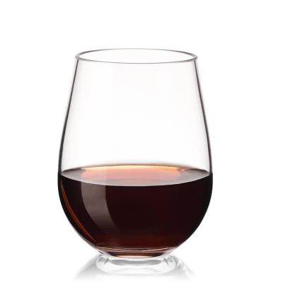 China CLASSIC Free Custom BPA Tritan Wine Glass Party Wine Glasses Plastic Free Cups Stemless Wine Glass For Table Decoration for sale