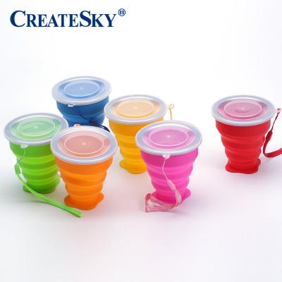 China Food Grade Viable Durable Collapsible Silicone Cup Collapsible Silicone Cup for sale