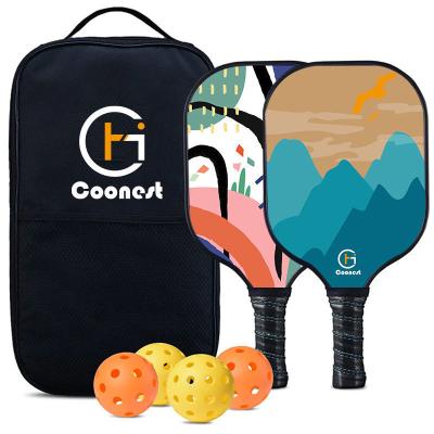 China Customized Practice Pickleball Paddle , PP Honeycomb Core Pickleball Paddles Fiberglass for sale