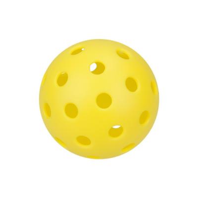 China 26g PE Yellow 40 Hole 74mm TPE High Elastic Indoor Outdoor Pickleballs For Pickleball Lovers for sale