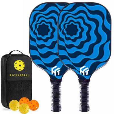 China 200-230g Weight Pickleball Paddle Set with Glass Fiber Frosted Surface and PP Core for sale