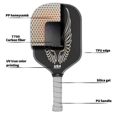 China Lightweight Raw Pickle Paddle Thermoformed with 3KT700 Carbon Fiber Age Group 5-80 for sale