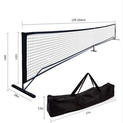 China Square Hole 22FT 36IN Portable Pickleball Net Set For Beginners Training for sale