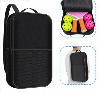 China Black Pickleball Paddle Bag Waterproof Oxford Cloth Bag For Outdoor Activities for sale