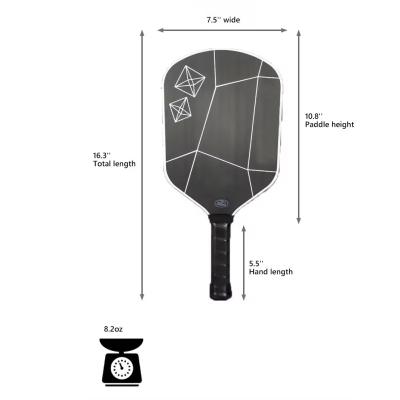 China Custom Oversized Pickleball Paddles Rough Surface Carbon Fiber Pickleball Racket for sale