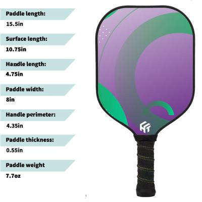 China USAPA Fiberglass Professional Comfort High Rebound PP Honeycomb Core Pickleball Racket for sale