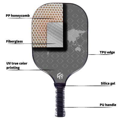 China 5-80 Age Group Pickleball Paddle Set with Glass Fiber Paddle and PP Honeycomb Core for sale