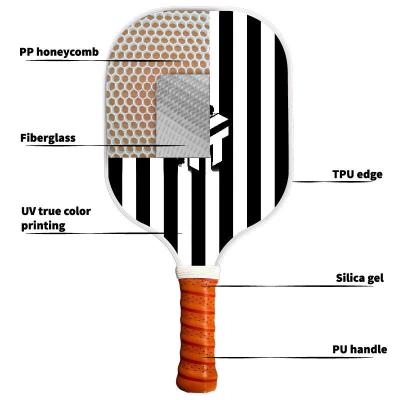 China Hot Melt PP Honeycomb Core Outdoor Pickleball Paddles With Fiberglass Material for sale