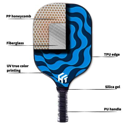 China Sandblasted Glass Fiber Pickleball Paddle Honeycomb Core Customization for sale